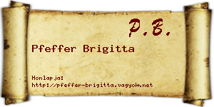 Pfeffer Brigitta névjegykártya